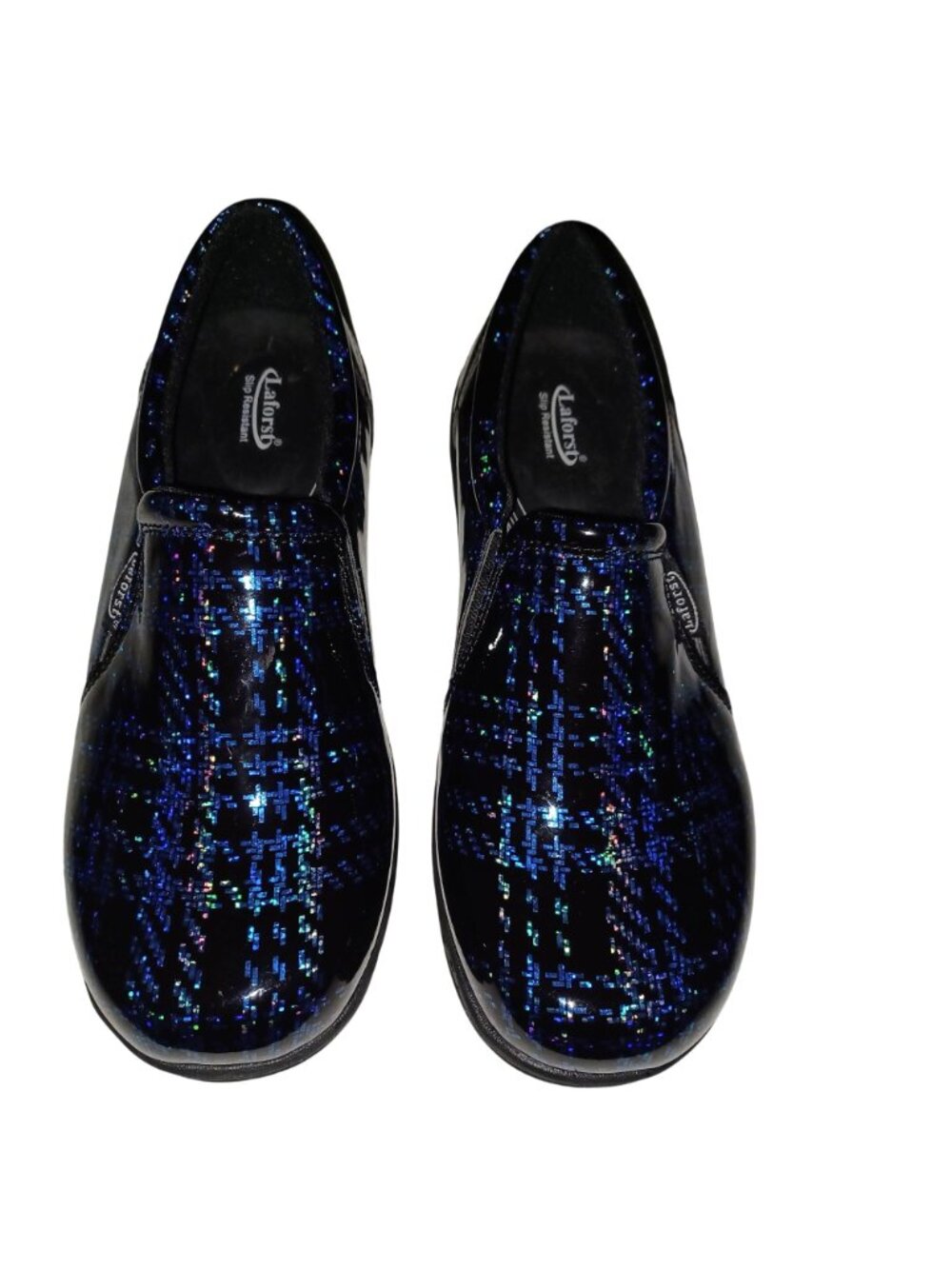 Clog Work Shoes Slip Resistant Iridescent Sparkle Laforst Comfort Womens Size 10